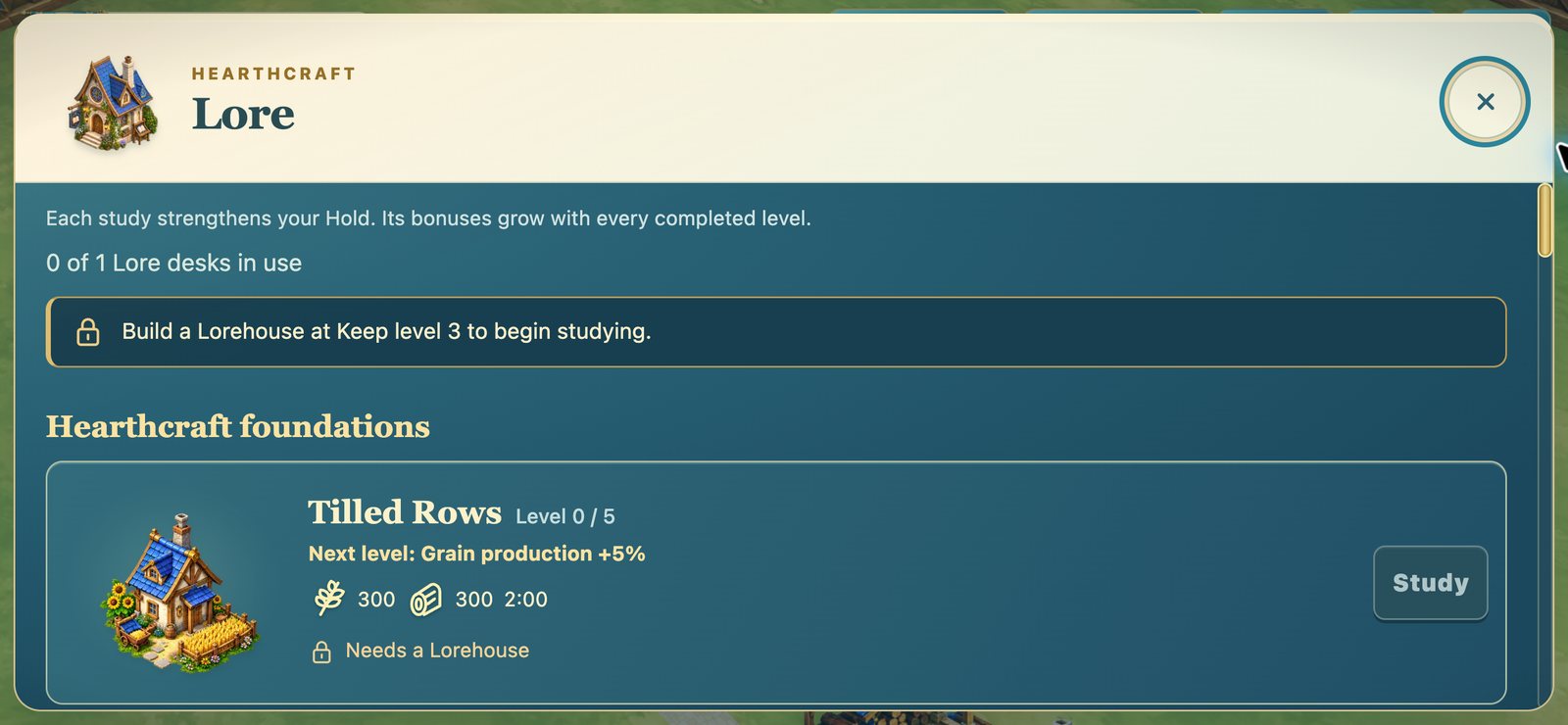 Empirewake screenshot 4: Lore studies that strengthen your Hold